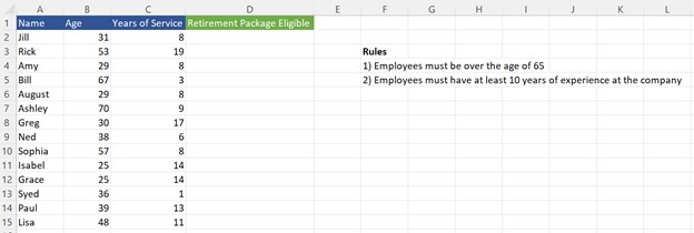 Restructuring formula example - AND OR