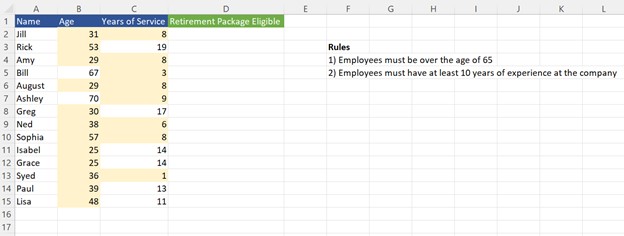 Restructuring formula example - AND OR part two